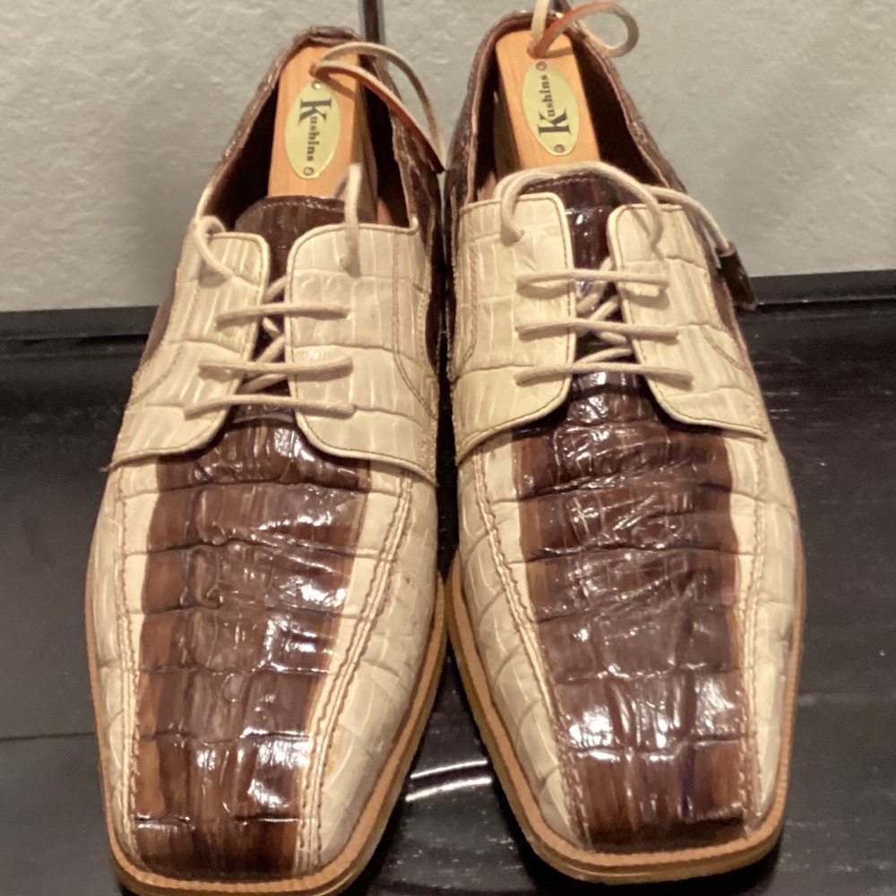 Giorgio Brutini private collection Oxford alligator mens 10M shoe leather